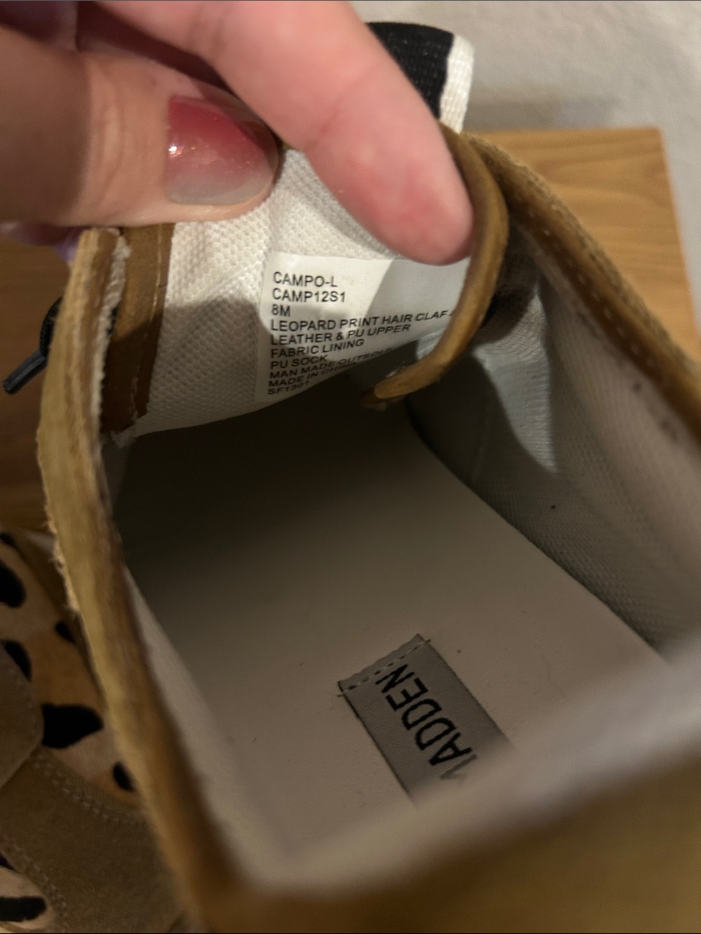 Steve Madden Campo 6 leopard Suede & Platform Sneakers - Tan/Black - Picture 2 of 7